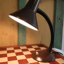 Tafel lamp metaal bureau buro vintage bruin