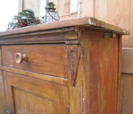 Commode brocante bruin origineel VERKOCHT