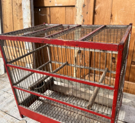 Vogelkooi oude kooi hout 38,5 x 25 x 37