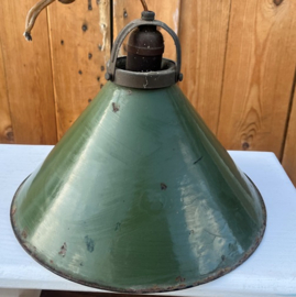 Hanglamp ganglamp emaille origineel groen