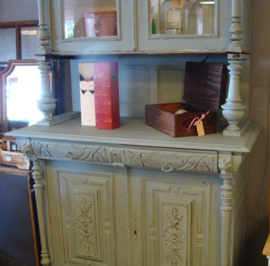 Buffetkast servies kast keuken groen brocante VERKOCHT