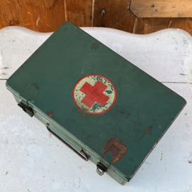 Verband kist First aid box metaal leger 24,5 x 15,5