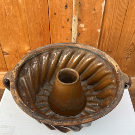 Puddingvorm aardewerk bruin tulband Ø 24 cm