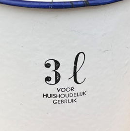 Maatbeker 3 liter emaille wit VERKOCHT