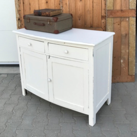 Commode brocante wit 2 laden VERKOCHT