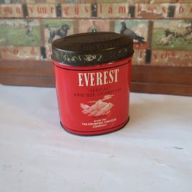 Everest sigaretten blik origineel ovaal rood
