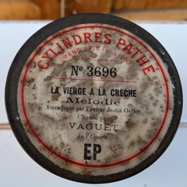 Cylindres Pathe 1900 in koker grammofoon VERKOCHT