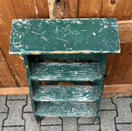Oude trap ladder schilders hout decoratie