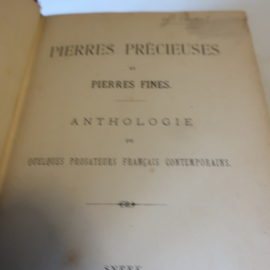 Oud boek 1885 rug van leer Frans VERKOCHT