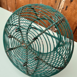 Draadmand groen metaal eiermand Frankrijk