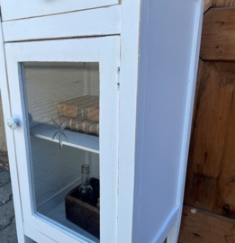 Vitrine kast wit sier nachtkastje pronk 85,5 cm