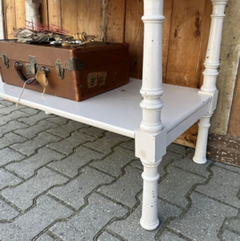 Sidetable haltafel met laden hout VERKOCHT