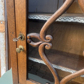 Vitrine kast 1930 origineel sier pronk 81 hoog