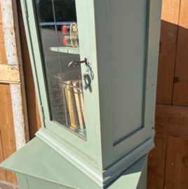 Pronkkast vitrinekast groen 37,5 x 25 x 61