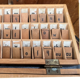 Letterdoos B.C.A origineel vintage retro hout
