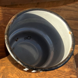 Set zand zeep soda emaille zwart VERKOCHT