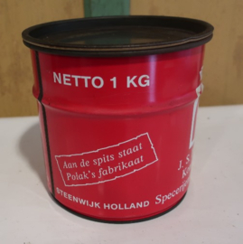 Blik J.S. Polak Steenwijk kruiden kaneel rood
