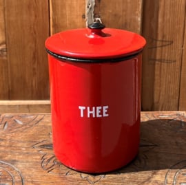 Pot bus emaille thee rood origineel