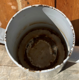 Koffiekan koffie pot emaille wit Ø 19 cm