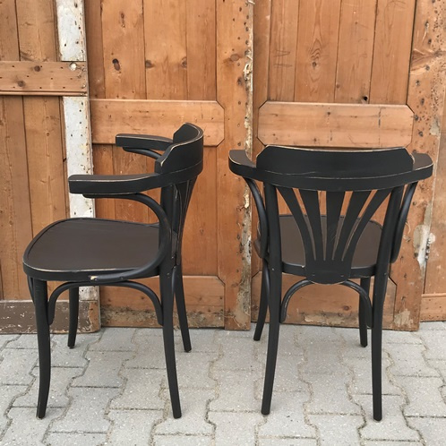 etiquette Verplicht Reflectie Café stoelen hout zwart armleuning VERKOCHT | Sorry... reeds verkocht |  Floortjes Beurs