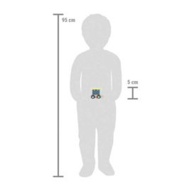 houten eindwagon polar mint / blauw