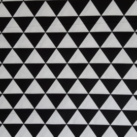 Stof katoen driehoek zwart/wit