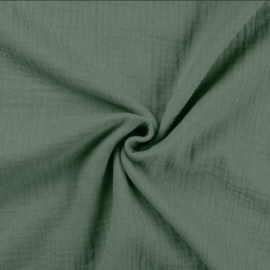 bambino mousseline stof dusty mint