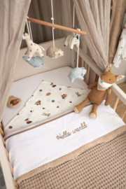Deken wafel teddy taupe