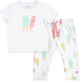 setje, t shirt en broekje ice cream 50/56