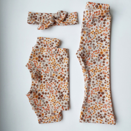 flared pants flower roest