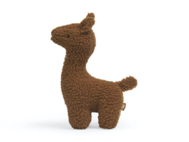 knuffel lama caramel, klein of groot