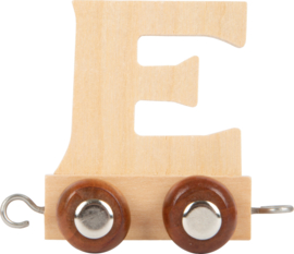 houten lettertrein E naturel
