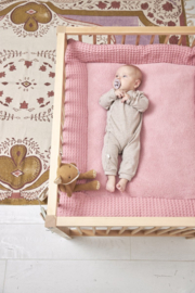 Boxkleed teddy wafel roze