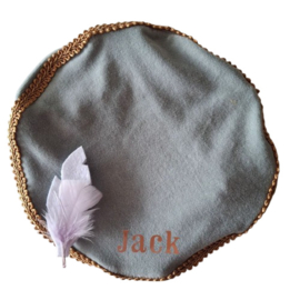 Pietenmuts met naam dusty mint