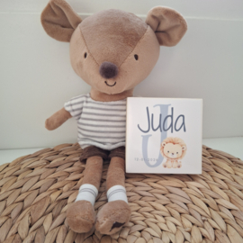 letterblok geboortebord leeuw 8x8cm