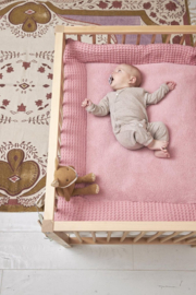 Boxkleed teddy wafel roze