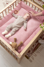 Boxkleed teddy wafel roze