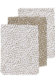 hydrofiel washand cheetah stip taupe (3 stuks)