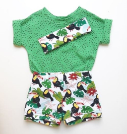 shirtje dots groen zwart