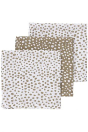 hydrofiel monddoekje cheetah taupe (3 stuks)