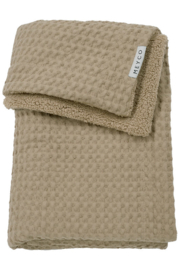 Deken wafel teddy taupe