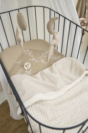 Deken wafel teddy off-white