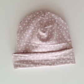 baby mutsje roze  0-3maanden
