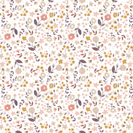 Stof katoen poplin flowers