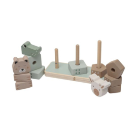 houten stapeltoren jungle dieren