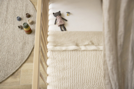 Deken wafel teddy off-white