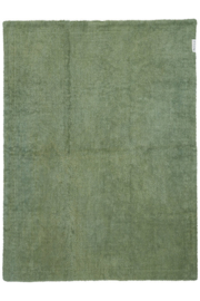 Deken wafel teddy olive green