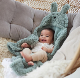 wikkeldeken bunny ash green