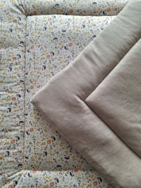 boxkleed 80x100cm bloem zand 2 in 1