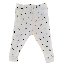 baby legging broekje strikje zwart wit